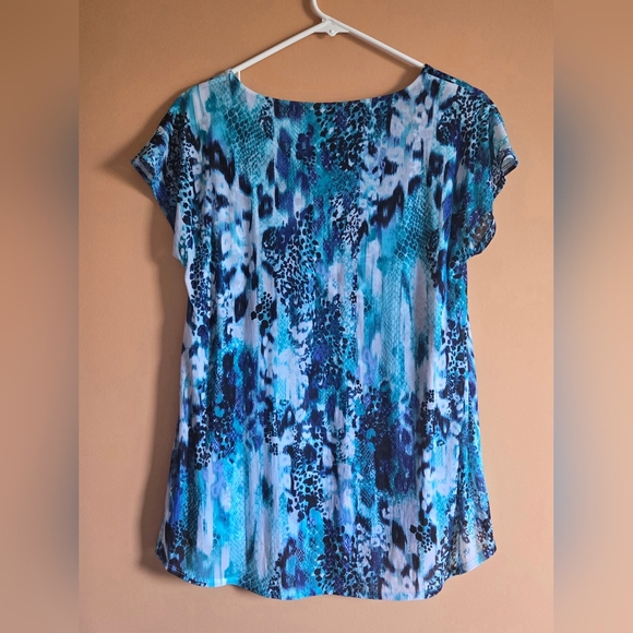 Dana Buchman seascape pattern top, M - Picture 3 of 4